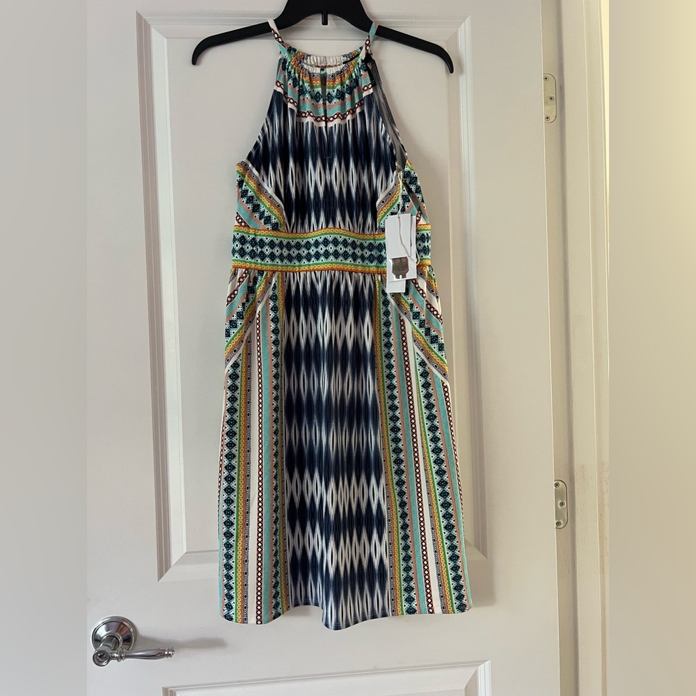 Patterned Midi Dress